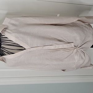 FATE Beige Button Up Blouse Size Small